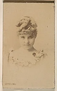 Lettie Lind, from the Actresses series (N246), Type 1, issued by Kinney Brothers to promote Sporting Extra Cigarettes by Kinney Brothers Tobacco Company