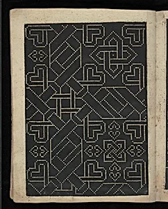 Libbretto nouellamete composto per maestro Domenico da Sera...lauorare di ogni sorte di punti, page 18 (verso) by Domenico da Sera