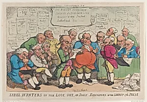 Libel Hunters on the Lookout, or Daily Examiners of the Liberty Press by Thomas Rowlandson|Thomas Tegg