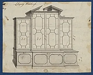 Library Bookcase, from Chippendale Drawings, Vol. II by Thomas Chippendale