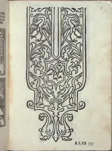 Libro quarto. De rechami per elquale se impara in diuersi modi lordine e il modo de recamare...Opera noua, page 3 (recto)