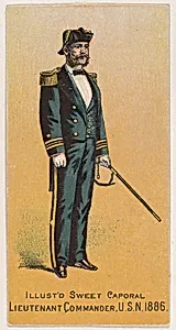 Lieutenant Commander, United States Navy, 1886, from the Military Series (N224) issued by Kinney Tobacco Company to promote Sweet Caporal Cigarettes by Kinney Brothers Tobacco Company