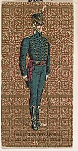 Lieutenant, Light Artillery, United States Army, 1812, from the Military Series (N224) issued by Kinney Tobacco Company to promote Sweet Caporal Cigarettes by Kinney Brothers Tobacco Company