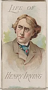 Life of John Henry Brodribb Irving, from the Histories of Poor Boys and Famous People series of booklets (N79) for Duke brand cigarettes by W. Duke, Sons & Co.|Knapp & Company