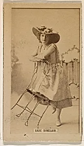 Lilie Sinclair, from the Actresses series (N245) issued by Kinney Brothers to promote Sweet Caporal Cigarettes by Kinney Brothers Tobacco Company