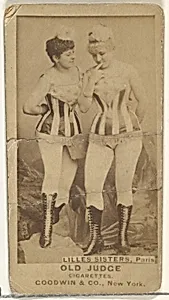 Lilles Sisters, Paris, from the Actors and Actresses series (N171) for Old Judge Cigarettes by Goodwin & Company