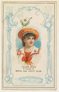 Lillian Blow in Colors of Royal Sail Yacht Club, from the Yacht Colors of the World series (N140) issued by Duke Sons & Co. to promote Honest Long Cut Tobacco