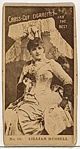 Lillian Russell, from the Actors and Actresses series (N145-2) issued by Duke Sons & Co. to promote Cross Cut Cigarettes by W. Duke, Sons & Co.