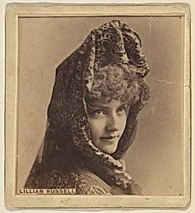 Lillian Russell, from the Actresses series (N246), Type 2, issued by Kinney Brothers to promote Sporting Extra Cigarettes by Kinney Brothers Tobacco Company