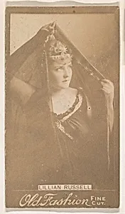 Lillian Russell, from the Actresses series (N664) promoting Old Fashion Fine Cut Tobacco