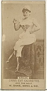 Lillis, from the Actors and Actresses series (N145-3) issued by Duke Sons & Co. to promote Cross Cut Cigarettes by W. Duke, Sons & Co.