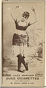 Lilly Howard, from the Actors and Actresses series (N145-7) issued by Duke Sons & Co. to promote Duke Cigarettes by W. Duke, Sons & Co.