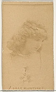 Lilly McIntyre, from the Actors and Actresses series (N45, Type 1) for Virginia Brights Cigarettes by Allen & Ginter