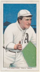 Livingstone, Philadelphia, American League, from the White Border series (T206) for the American Tobacco Company