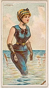 Livorno, Italy, from the Surf Beauties series (N232), issued by Kinney Bros. by Kinney Brothers Tobacco Company