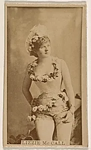 Lizzie McCall, from the Actresses series (N245) issued by Kinney Brothers to promote Sweet Caporal Cigarettes by Kinney Brothers Tobacco Company