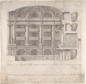 Longitudinal Section of the Small Theater in the Palace at Caserta