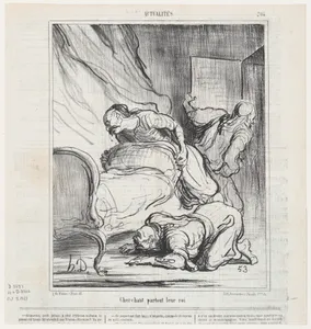 Looking everywhere for their king, from 'News of the day,' published in Le Charivari, October 4, 1867