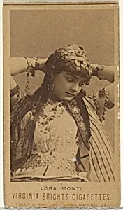Lora Monti, from the Actors and Actresses series (N45, Type 1) for Virginia Brights Cigarettes by Allen & Ginter