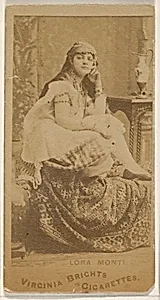 Lora Monti, from the Actors and Actresses series (N45, Type 1) for Virginia Brights Cigarettes by Allen & Ginter