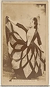 Lottie Collins, from the Actors and Actresses series (N45, Type 8) for Virginia Brights Cigarettes by Allen & Ginter