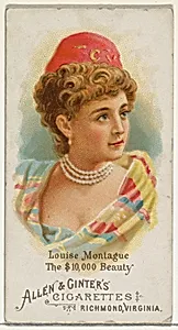 Louise Montague, The $10,000 Beauty, from World's Beauties, Series 1 (N26) for Allen & Ginter Cigarettes by Allen & Ginter