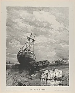 Low Tide by Charles Motte|McLean & Co.|Victor Morlot|Eugène Isabey