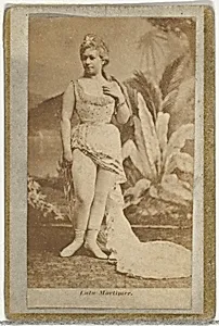 Lulu Mortimer, from the Actresses and Celebrities series (N60, Type 2) promoting Little Beauties Cigarettes for Allen & Ginter brand tobacco products by Allen & Ginter
