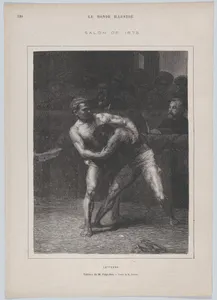 Lutteurs (The Wrestlers), from "Le Monde Illustré"