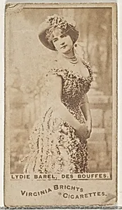 Lydie Barel, Des Bouffes, from the Actors and Actresses series (N45, Type 1) for Virginia Brights Cigarettes by Allen & Ginter