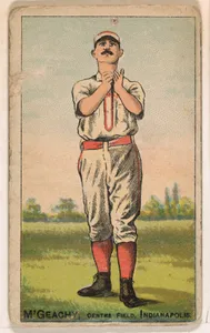 M'Geachy, Center Field, Indianapolis, from the Gold Coin series (N284) for Gold Coin Chewing Tobacco