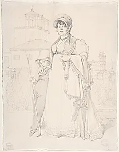 Madame Guillaume Guillon Lethière, née Marie-Joseph-Honorée Vanzenne, and her son Lucien Lethière by Jean Auguste Dominique Ingres