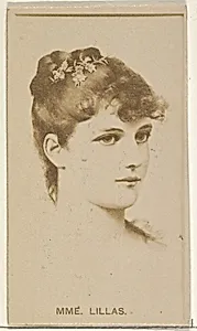 Madame Lillas, from the Actors and Actresses series (N45, Type 8) for Virginia Brights Cigarettes by Allen & Ginter