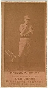 Madden, Pitcher, Boston, from the Old Judge series (N172) for Old Judge Cigarettes by Goodwin & Company