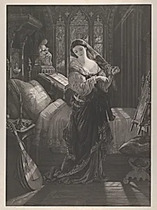 Madeline after Prayer (from John Keats, The Eve of St. Agnes, stanza XIX, lines 4-5) by Auguste-Thomas-Marie Blanchard|Pilgeram & Lefèvre|Daniel Maclise