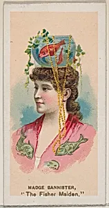 Madge Bannister as "The Fisher Maiden," from the series Fancy Dress Ball Costumes (N73) for Duke brand cigarettes by W. Duke, Sons & Co.|Knapp & Company