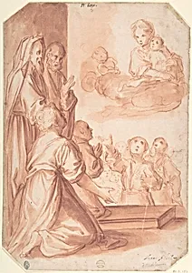 Madonna and Child and Worshippers