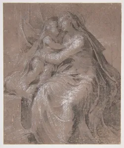 Madonna and Child (recto); Head and Bust of Saint John the Evangelist (verso)
