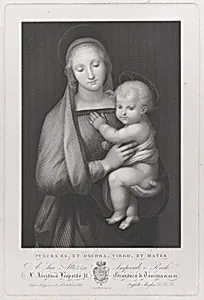 Madonna del Granduca, the standing Virgin holding the Christ child by Leopold II, Grand Duke of Tuscany|Raphael (Raffaello Sanzio or Santi)|Luigi Bardi|Vincenzo Gozzini|Raphael Morghen