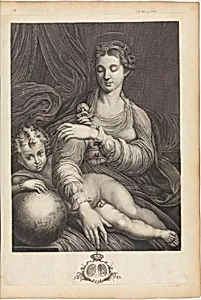 Madonna of the Rose by Johann Christian Teucher|Parmigianino (Girolamo Francesco Maria Mazzola)