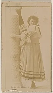 Maggie Rivers, from the Actresses series (N245) issued by Kinney Brothers to promote Sweet Caporal Cigarettes by Kinney Brothers Tobacco Company
