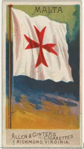 Malta, from Flags of All Nations, Series 2 (N10) for Allen & Ginter Cigarettes Brands