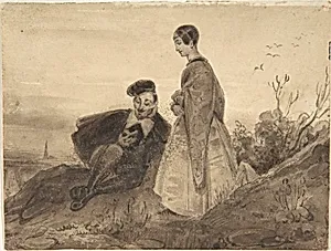 Man and Woman in a Landscape (Faust and Marguerite)