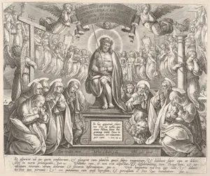 Man of Sorrows with the Three Marys and the Evangelists