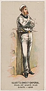 Man-of-War's Man, Spain, 1886, from the Military Series (N224) issued by Kinney Tobacco Company to promote Sweet Caporal Cigarettes by Kinney Brothers Tobacco Company