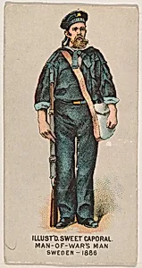 Man-of-War's Man, Sweden, 1886, from the Military Series (N224) issued by Kinney Tobacco Company to promote Sweet Caporal Cigarettes by Kinney Brothers Tobacco Company