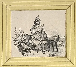Man sitting with a dog