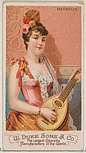 Mandolin, from the Musical Instruments series (N82) for Duke brand cigarettes by W. Duke, Sons & Co.|Schumacher & Ettlinger