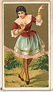 Manila, from the Dancing Girls of the World series (N185) issued by Wm. S. Kimball & Co. by William S. Kimball & Company