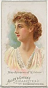 Marchioness of Kildare, from World's Beauties, Series 1 (N26) for Allen & Ginter Cigarettes by Allen & Ginter